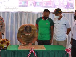 Kodim 1412 Kolaka Sulap Tribun Lapangan Konggoasa Jadi Sport & Arts Center