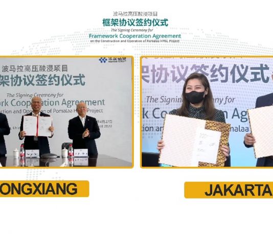 PT Vale dan Huayou Menandatangani Perjanjian Kerangka Kerjasama untuk Proyek HPAL Pomalaa Indonesia