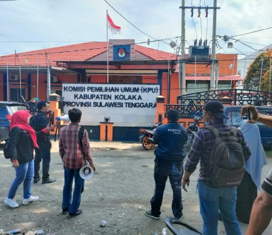 KPU di Demo, Massa Aksi Tanyakan Transparansi Seleksi PPK Kolaka