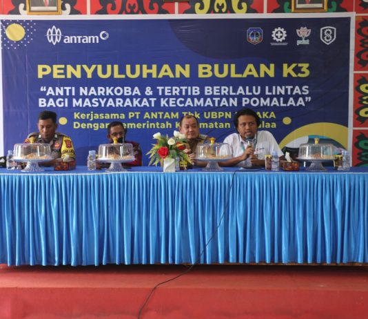 Peringati Bulan K3, ANTAM UBPN Kolaka Gelar Penyuluhan Anti Narkoba dan Tertib Berlalulintas