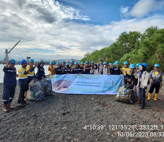 Gerakan Coastal Clean UP 2023 Antam, Kumpulkan Ratusan Kilo Sampah Plastik