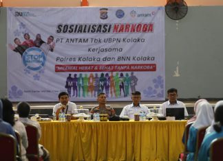 Antam Sosialisasikan Bahaya Penyalahgunaan Narkoba ke Pelajar