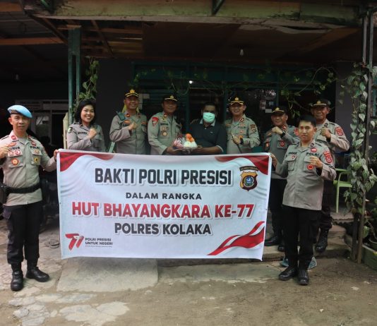 Bakti Presisi Polri, Kapolres Kolaka Anjangsana ke Rumah Personil yang Sakit