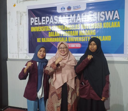 Dua Mahasiswa Pertanian USN Kolaka Ikuti Program Magang di Rajamangala Thailand