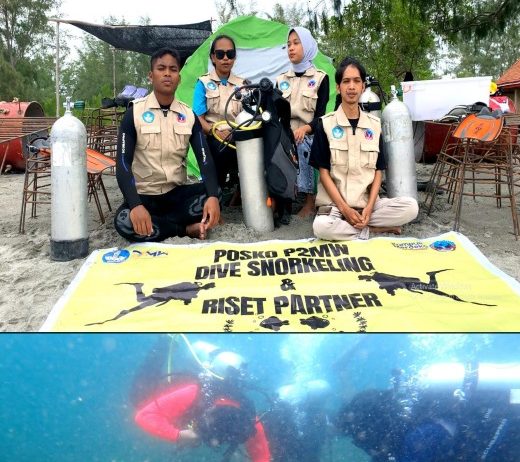 Kolaborasi dengan FPPP USN Kolaka, Pantai Kayu Angin Kini Punya Dive & Snorkeling Center