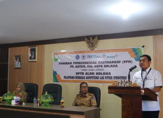 Dorong Penguatan SDM Lokal, ANTAM dan BLKK Kolaka Kolaborasi Laksanakan Pelatihan Las Fitter Structure Berbasis Kompetensi