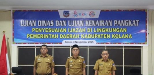 Bupati Kolaka Buka Secara Resmi Ujian Dinas dan Penyesuaian Ijazah ASN