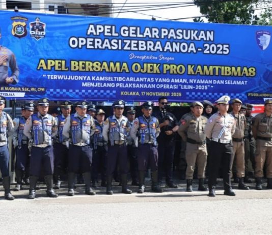 Sinergi Jaga Keselamatan, Bupati Kolaka Hadiri Apel Operasi Zebra Anoa 2025
