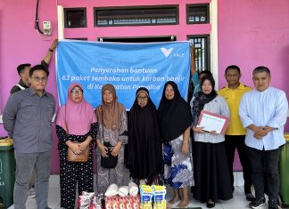 PT Vale IGP Pomalaa Bergerak Cepat Bantu Korban Banjir di Totobo